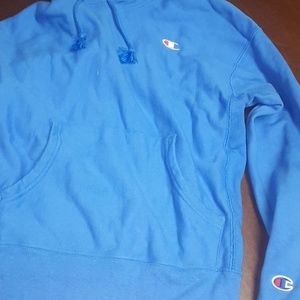 Blue women's Champion hoodie